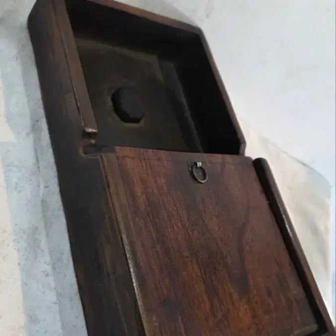 [BUNJANG] Antique Korean Aristocrat House High-Grade Tobacco Box and White Brass Pipe Set / 옛날 양반집 고급 ㄷ배함과 백동 곰방대