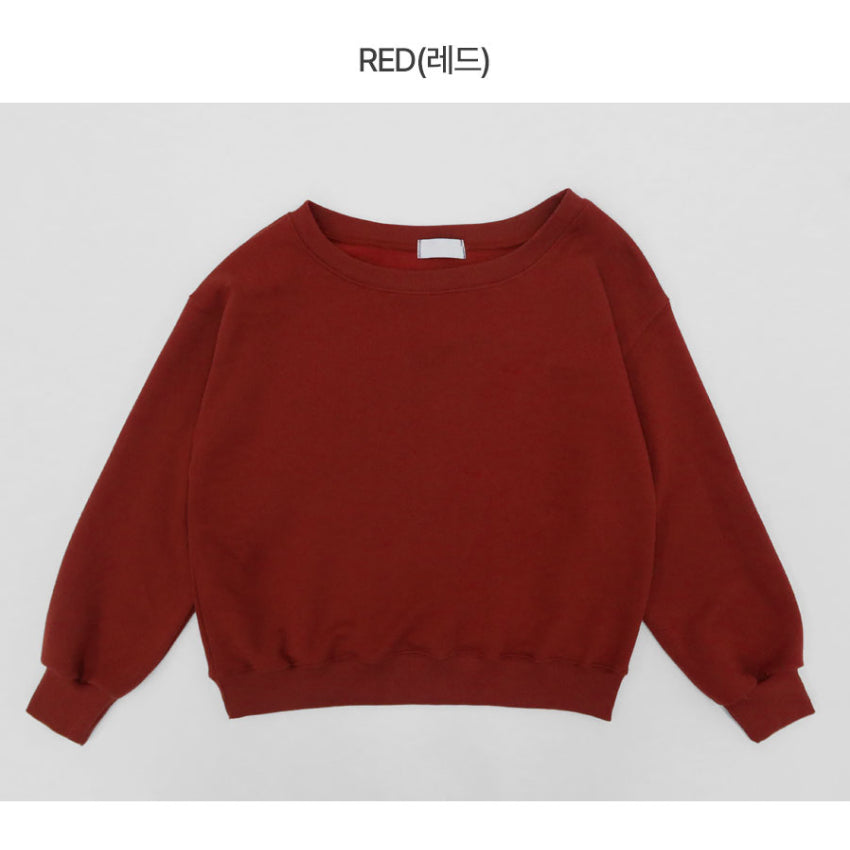 [BUNJANG] Gaenysra Burning Off-shoulder Sweatshirt / (새상품) 가내스라 버닝 오프숄더 맨투맨