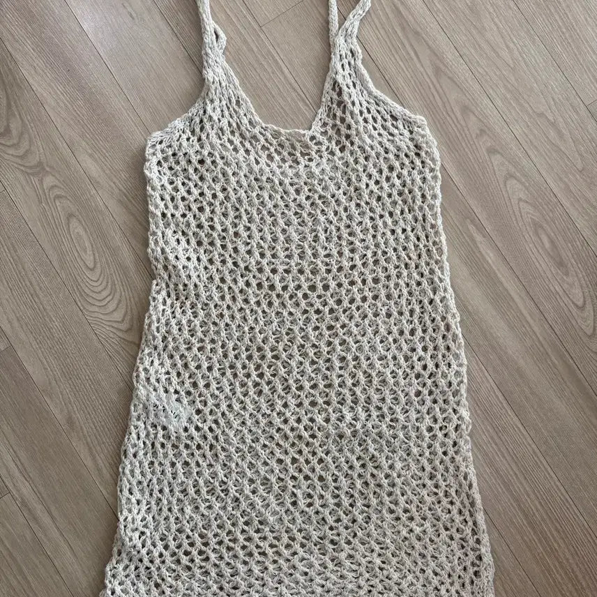 [BUNJANG] Current Crochet Sleeveless Mini Dress / 커렌트) 크로셰 슬리브리스 미니 원피스 드레스