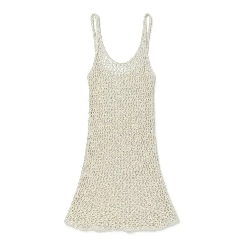 [BUNJANG] Current Crochet Sleeveless Mini Dress / 커렌트) 크로셰 슬리브리스 미니 원피스 드레스
