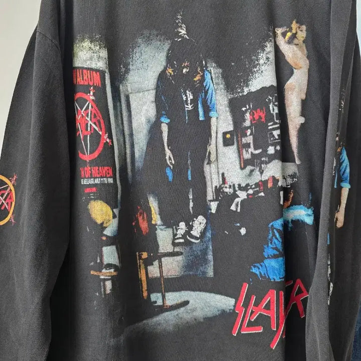 [BUNJANG] Slayer Hanging Boy Long Sleeve T-shirt / 슬레이어 양면 슬리브 프린팅 xxl