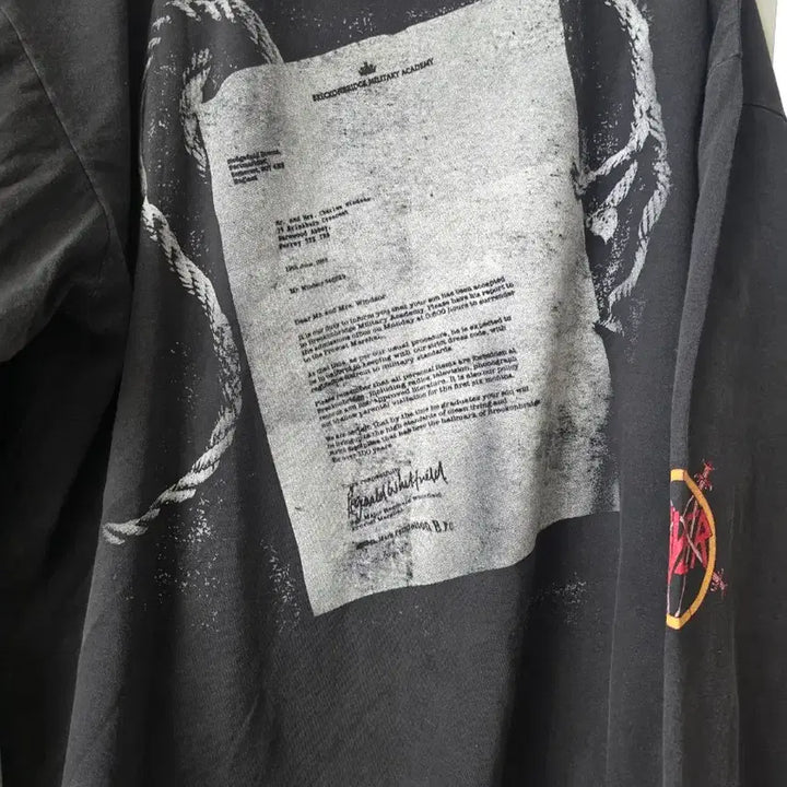 [BUNJANG] Slayer Hanging Boy Long Sleeve T-shirt / 슬레이어 양면 슬리브 프린팅 xxl