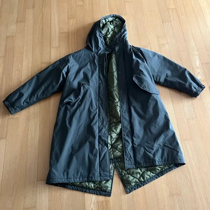 [BUNJANG] Uniqlo Engineer Garments PUFFTECH Hooded Coat / [유니클로 X 엔지니어드 가먼츠] PUFFTECH후드코트(히트텍) XL
