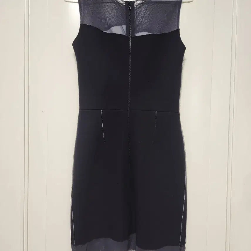 [BUNJANG] Sandro Navy Sheer Panel Midi Dress / sandro 산드로 원피스