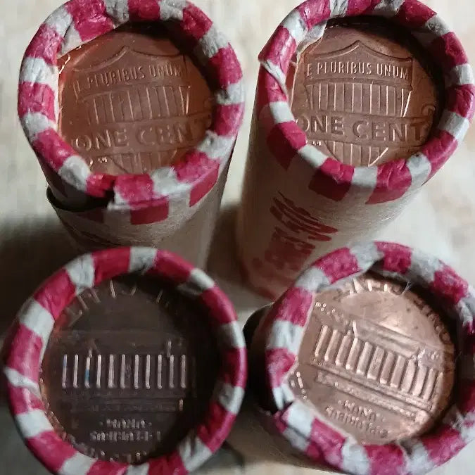 [BUNJANG] US Lincoln Penny 1 Cent Coin Bundle / 옛날돈 미국 링컨페니 1센트 26롤일괄