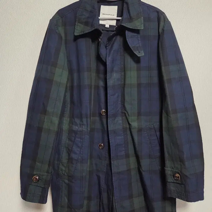 [BUNJANG] Beanpole Black Watch Tartan Trench Coat / 빈폴 블랙와치 트렌치코트 폴로 타탄체크 자켓 맥코트