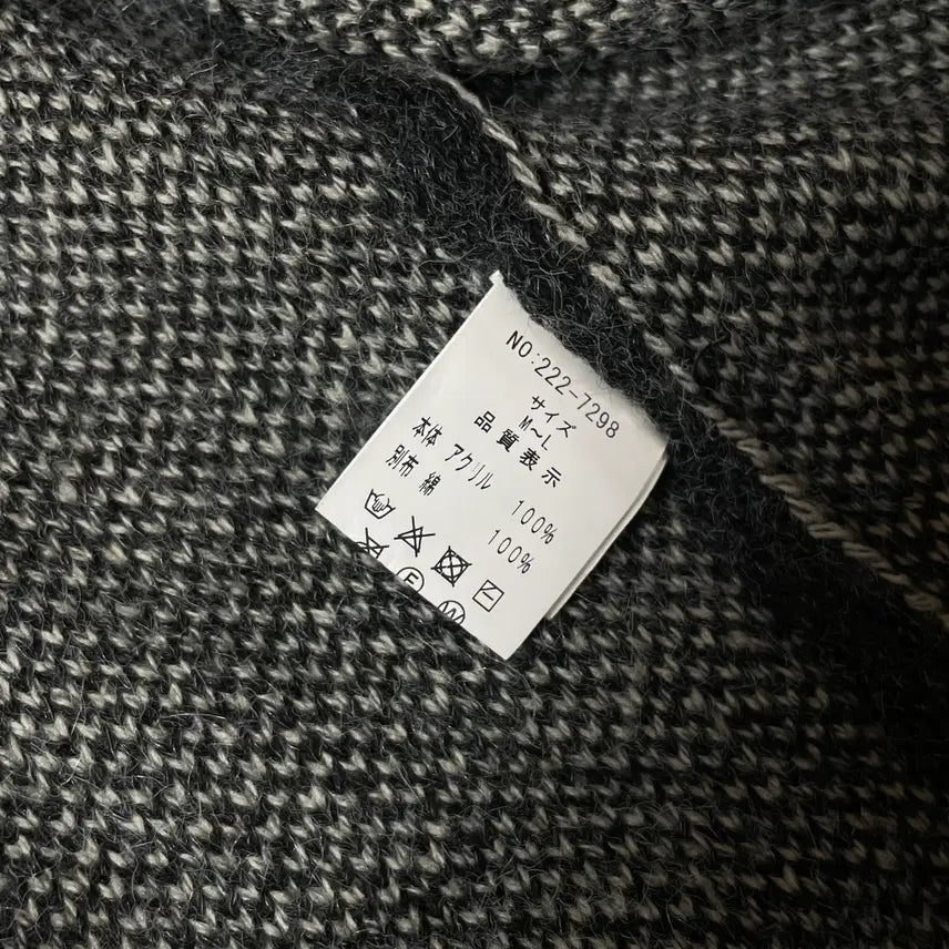 [BUNJANG] Lascolinas Gray Black Owl Pocket Cardigan M / Lascolinas 그레이 블랙 올빼미 포켓 카라 가디건 M