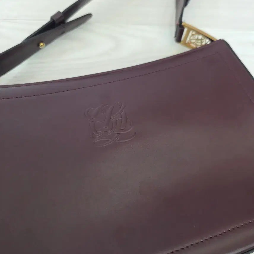 [BUNJANG] Louis Quatorze Burgundy Shoulder Crossbody Bag / 루이까또즈 숄더백 겸용 크로스백