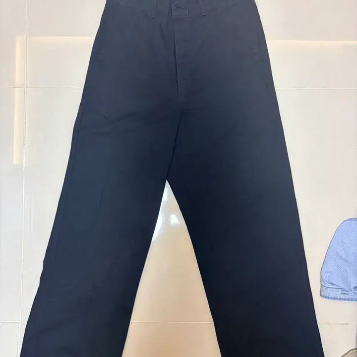 [BUNJANG] Orslow Wide Fit French Work Pants Black / 오어슬로우 와이드핏 프렌치 워크 팬츠 블랙 61 2사이즈
