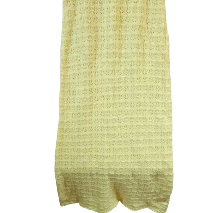 [BUNJANG] ZARA Pointelle Knit Dress Yellow / S/ 자라 포인텔 니트 원피스 옐로우 /0317