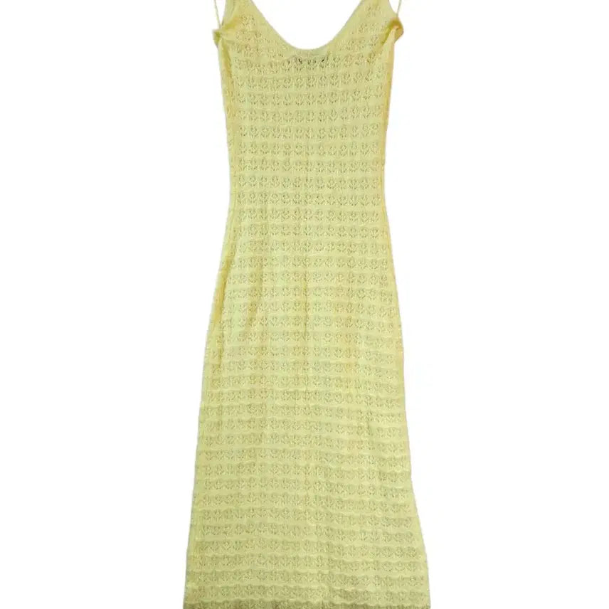 [BUNJANG] ZARA Pointelle Knit Dress Yellow / S/ 자라 포인텔 니트 원피스 옐로우 /0317