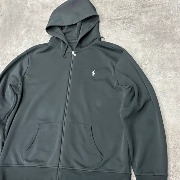 [BUNJANG] Polo Ralph Lauren Black Hooded Zip-Up / 폴로 랄프로렌 블랙 후드 집업