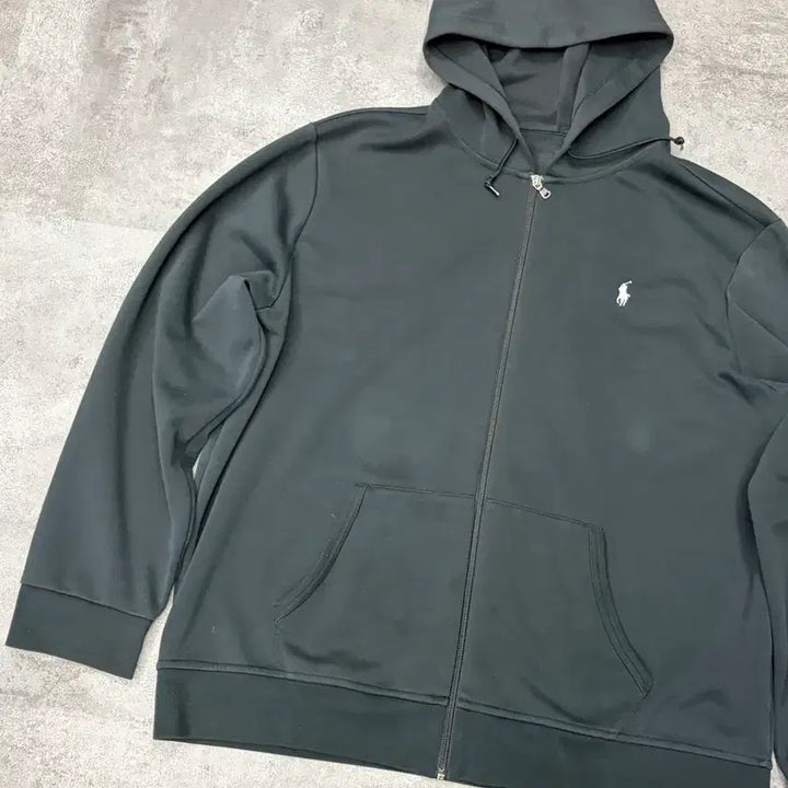 [BUNJANG] Polo Ralph Lauren Black Hooded Zip-Up / 폴로 랄프로렌 블랙 후드 집업
