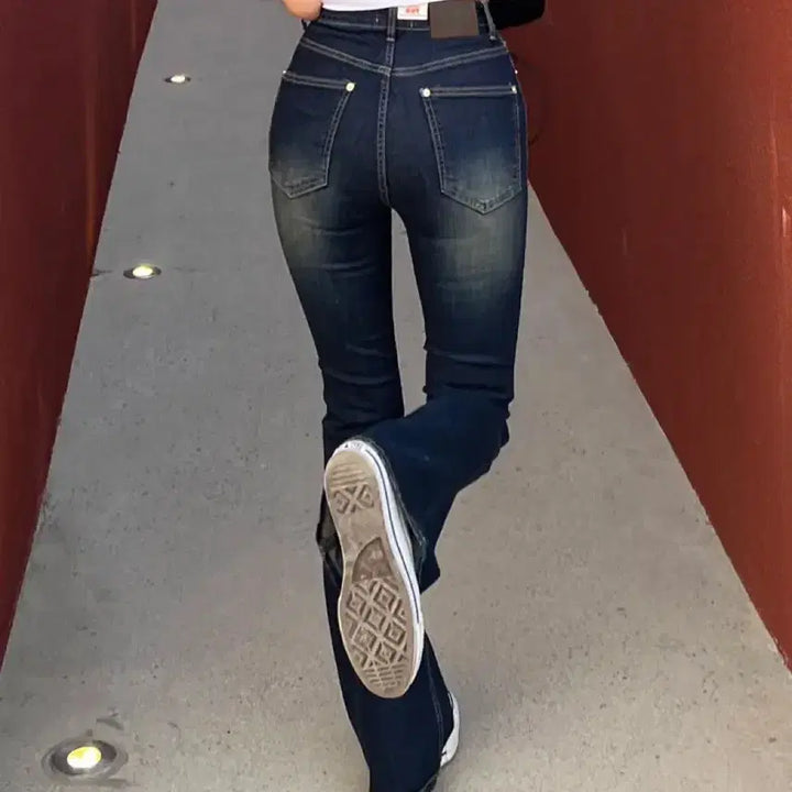 [BUNJANG] Mijemme Washing Bootcut Jeans / 미젬므 워싱 부츠컷