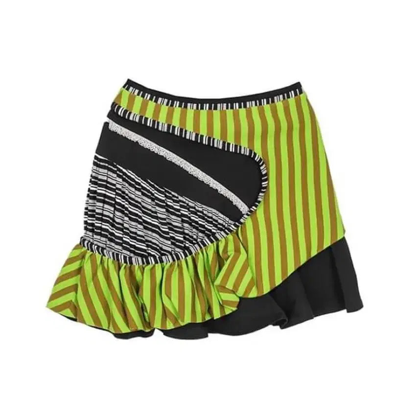 [BUNJANG] Kiko Kostadinov Simultaneism Skirt - Green Black / 키코 코스타디노브 시뮬타니즘 스커트 그린 블랙