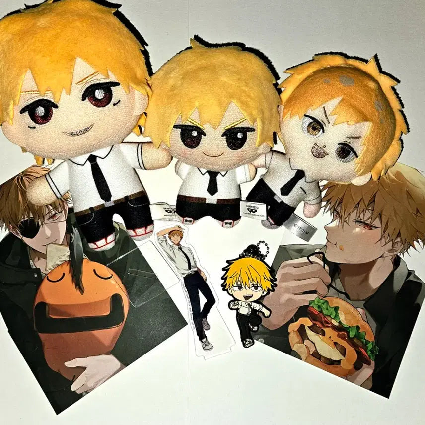[BUNJANG] Chainsaw Man Denji Banpresto Chibi Plush Bundle Set / 체인소맨 덴지 누이 반프레스토 치비 일괄 양도