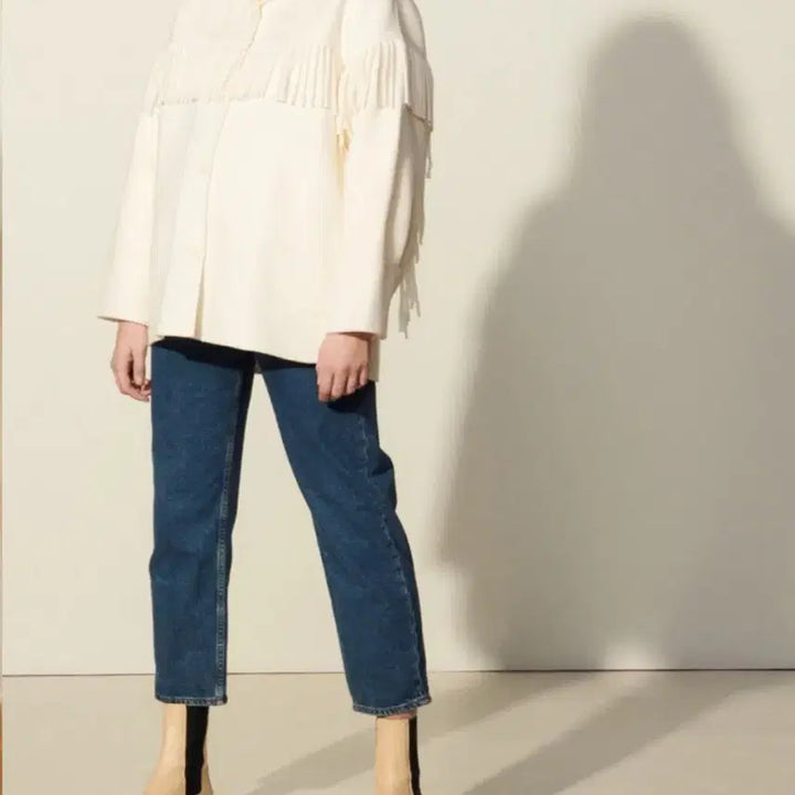 [BUNJANG] Sandro Wool Fringe Handmade Coat Jacket / [새상품] 산드로 울 프린지 하프 셔츠 핸드메이드 코트 자켓