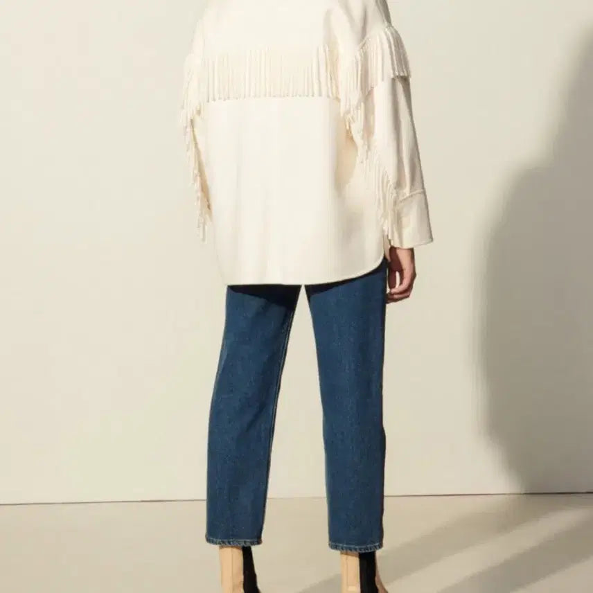 [BUNJANG] Sandro Wool Fringe Handmade Coat Jacket / [새상품] 산드로 울 프린지 하프 셔츠 핸드메이드 코트 자켓