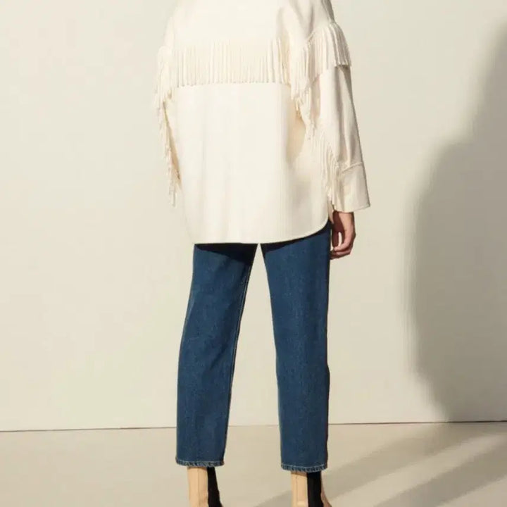 [BUNJANG] Sandro Wool Fringe Handmade Coat Jacket / [새상품] 산드로 울 프린지 하프 셔츠 핸드메이드 코트 자켓