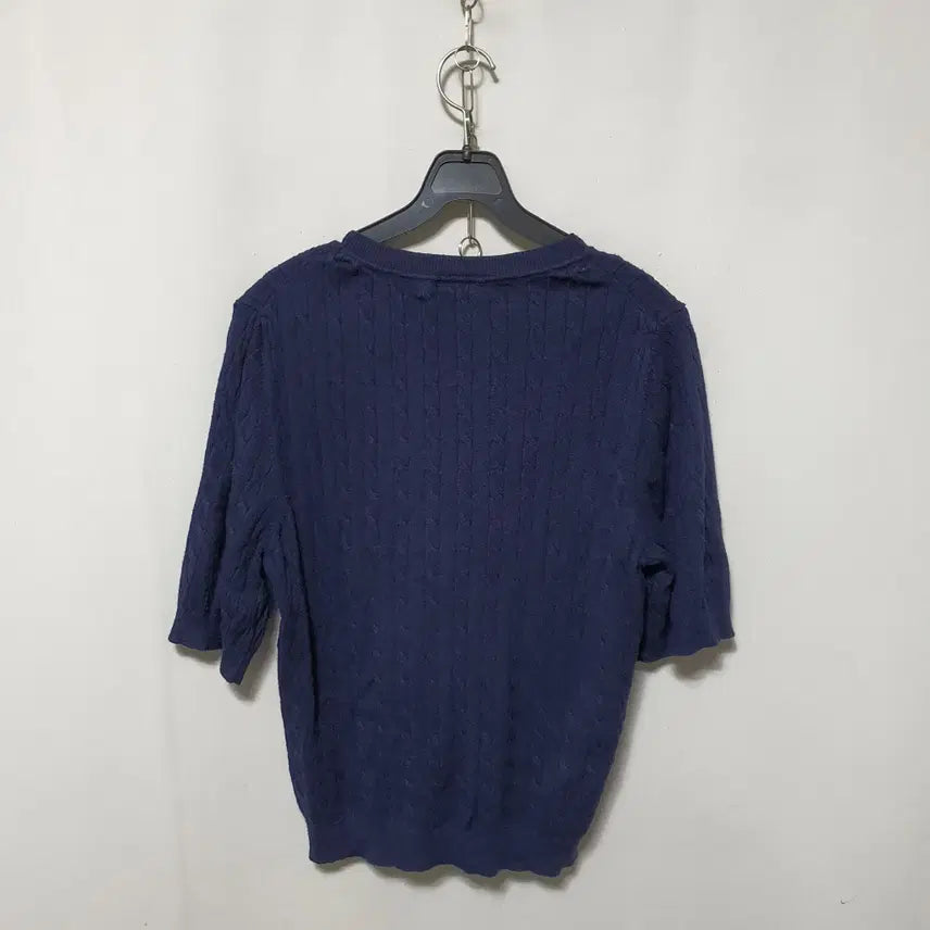[BUNJANG] Ben Simon Cable Knit T-Shirt / O6 벤시몽 여성 반팔 케이블 니트티셔츠 XL 23년식