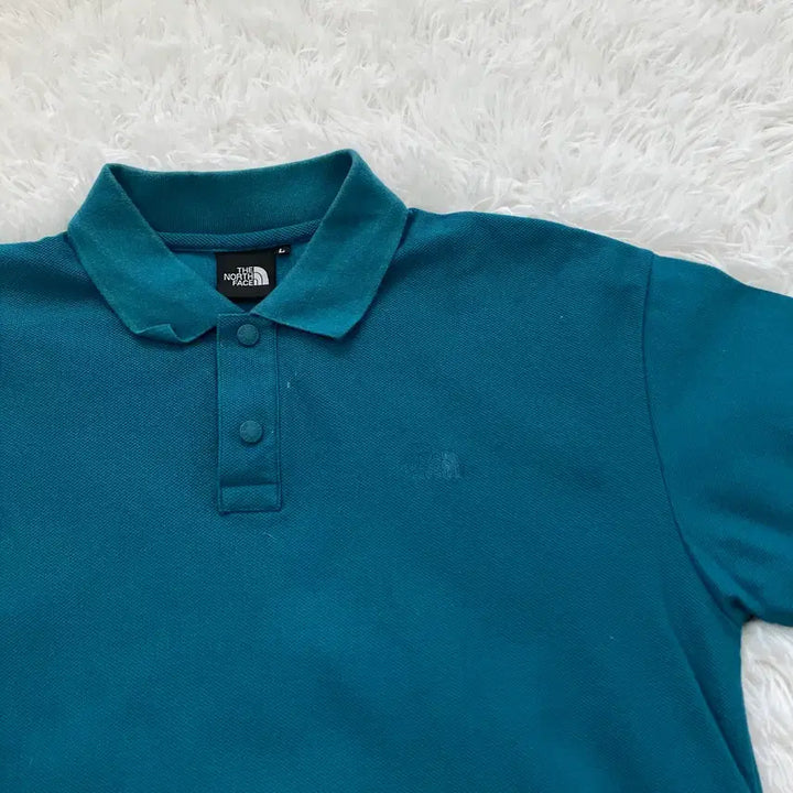 [BUNJANG] Vintage The North Face Teal Polo Shirt / 빈티지 노스페이스 청록 카라 반팔 965 y2k 스트릿 갸루 펑키 일본빈