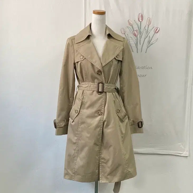 [BUNJANG] SI Beige Trench Coat for Women / 씨 SI 베이지색 트렌치코트 여성용