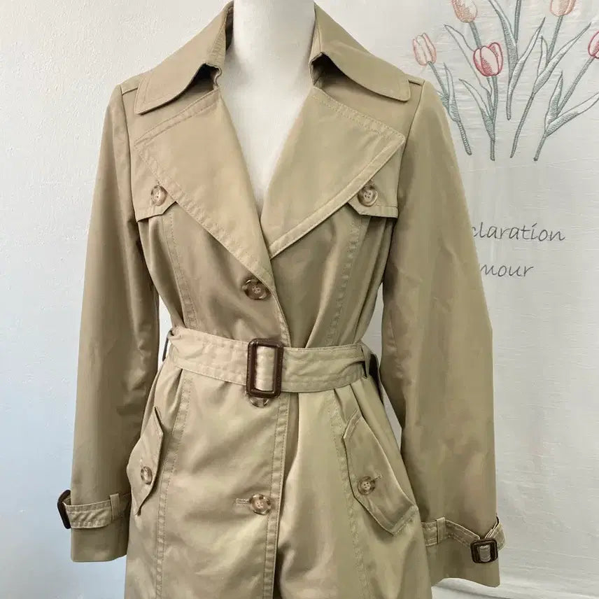 [BUNJANG] SI Beige Trench Coat for Women / 씨 SI 베이지색 트렌치코트 여성용