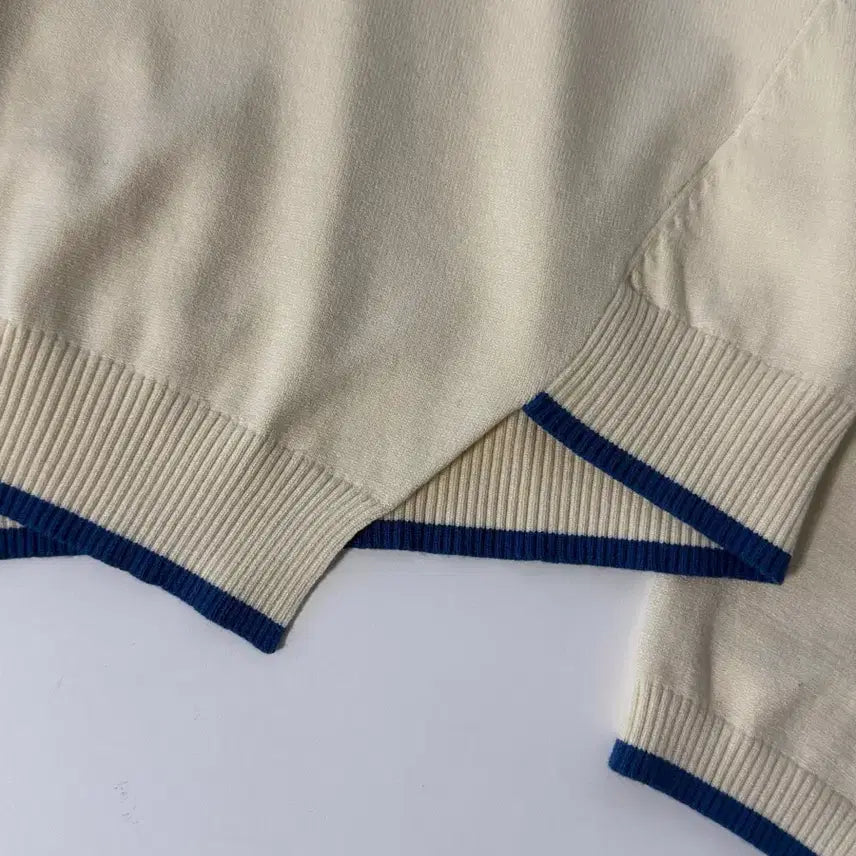 [BUNJANG] Setter Dublin Half-Zip Knit Sweater / 세터 루즈핏 더블린 언벨런스 카라 하프집 니트