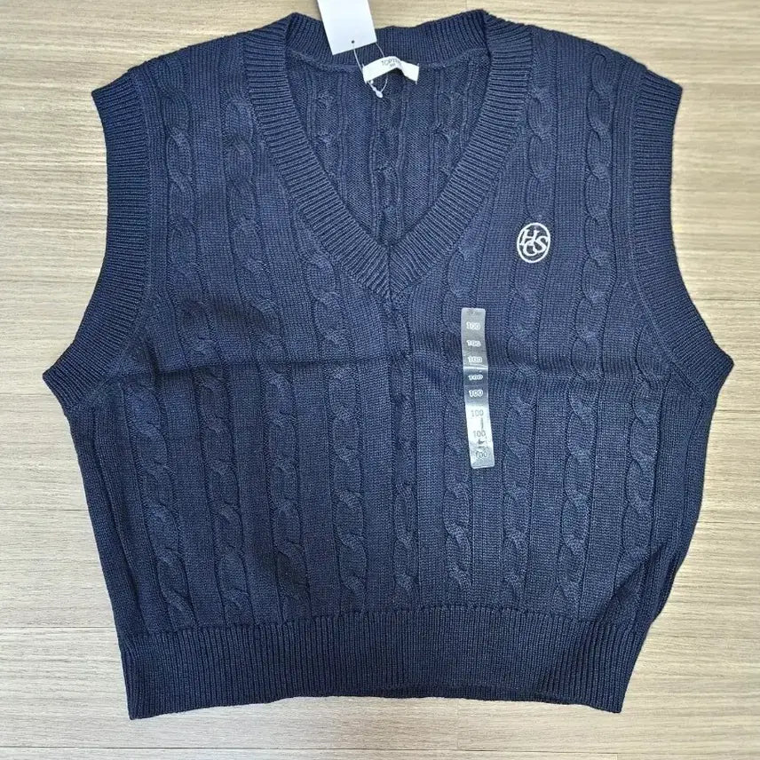 [BUNJANG] Cable Knit Vest - Navy / 케이블 니트 조끼 네이비