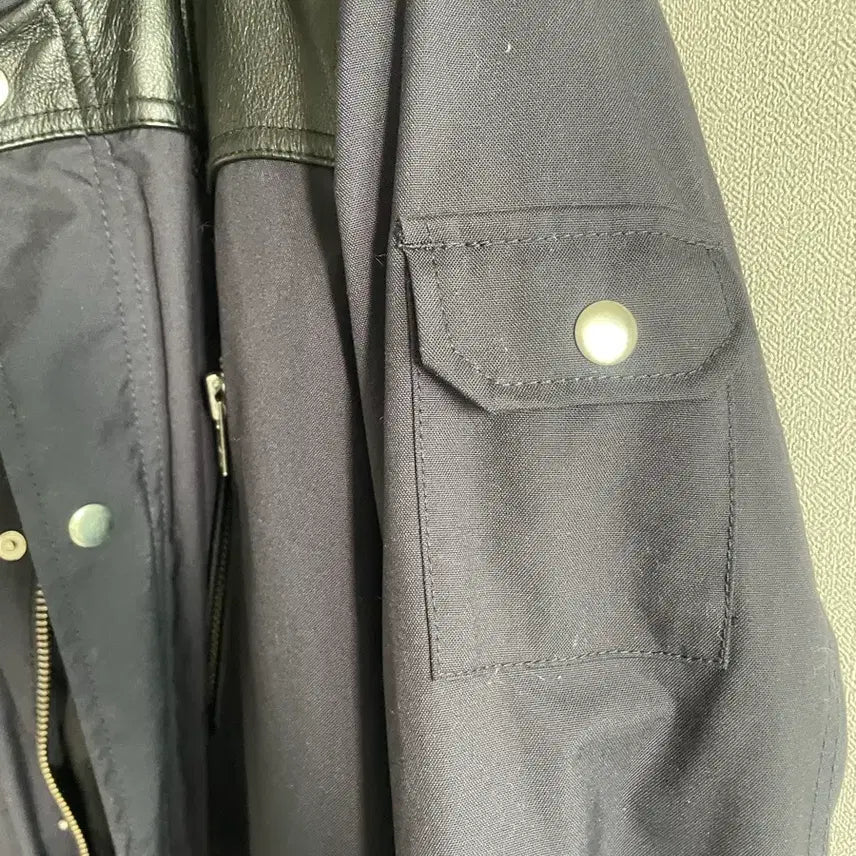 [BUNJANG] Couples Real Leather Patch Field Jacket / 쿠플스 리얼가죽패치 야상