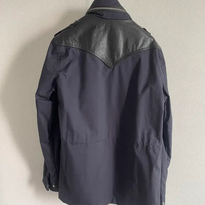 [BUNJANG] Couples Real Leather Patch Field Jacket / 쿠플스 리얼가죽패치 야상
