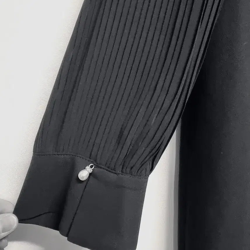 [BUNJANG] Cresson Black Chiffon Sleeve Dress / 크레송 블랙 쉬폰 소매 원피스