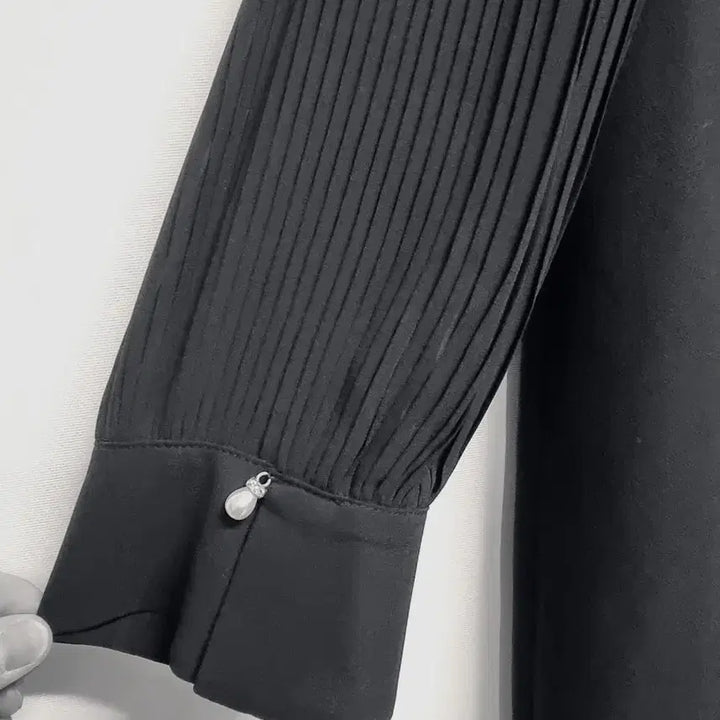 [BUNJANG] Cresson Black Chiffon Sleeve Dress / 크레송 블랙 쉬폰 소매 원피스