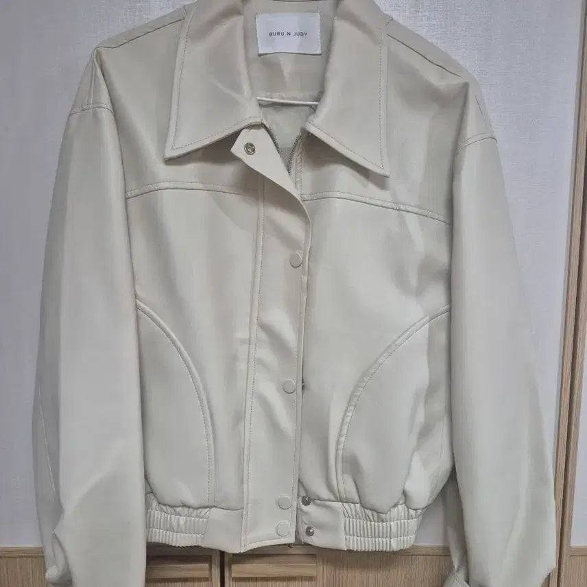 [BUNJANG] Burun &amp; Judy Synthetic Leather Blouson Jacket / 부루앤쥬디 레더자켓