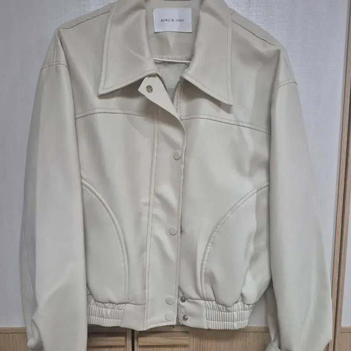 [BUNJANG] Burun &amp; Judy Synthetic Leather Blouson Jacket / 부루앤쥬디 레더자켓