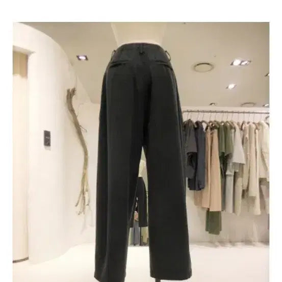 [BUNJANG] Monochrome Wide Fit Black Summer Slacks / 모노크롬 와이드핏 블랙 시원배기팬츠s