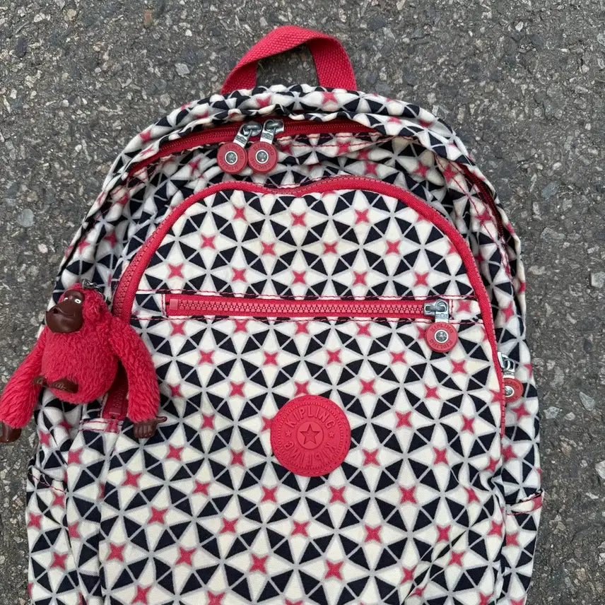 [BUNJANG] Kipling Star Pattern Geo Backpack / 키플링 별 패턴 스타 지오 백팩 가방