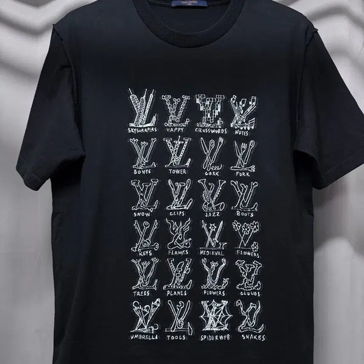 [BUNJANG] Louis Vuitton Cartoon Jacquard Short Sleeve XXL / 루이비통 카툰 자카드 반팔 XXL