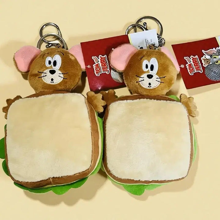 [BUNJANG] Tom and Jerry Sandwich Doll Keychain / 정품) 톰과제리 샌드위치 인형 키링