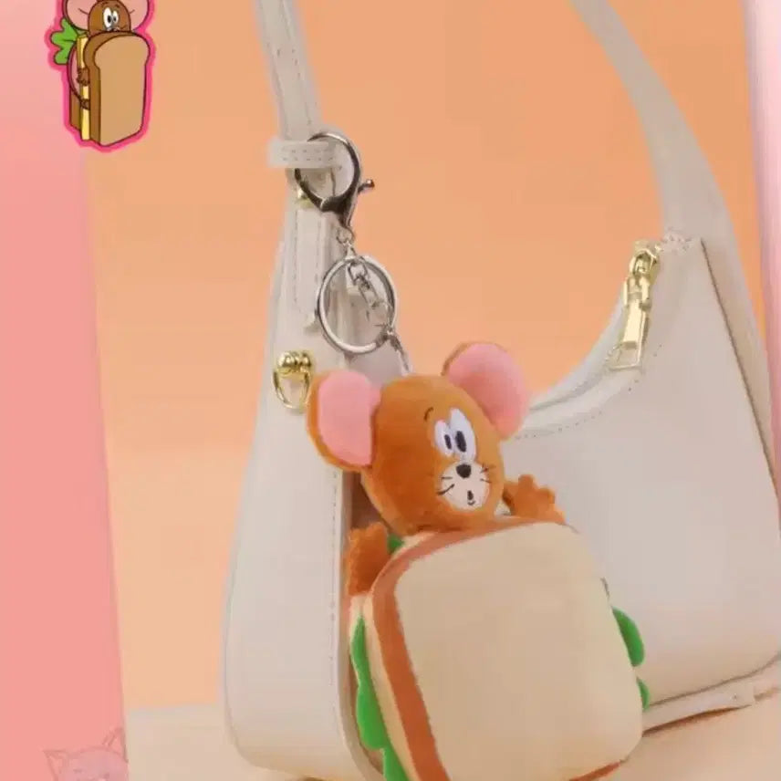 [BUNJANG] Tom and Jerry Sandwich Doll Keychain / 정품) 톰과제리 샌드위치 인형 키링