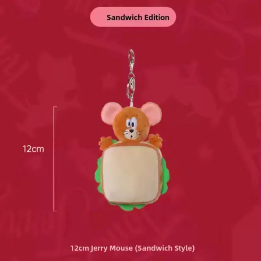 [BUNJANG] Tom and Jerry Sandwich Doll Keychain / 정품) 톰과제리 샌드위치 인형 키링
