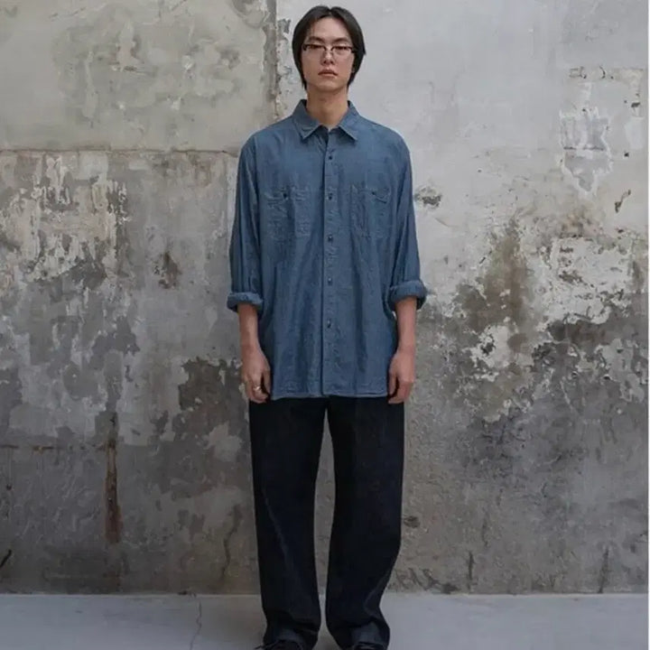 [SOLD OUT] [2] 아워셀브스 24ss 릴렉스드 샴브레이 셔츠 인디고