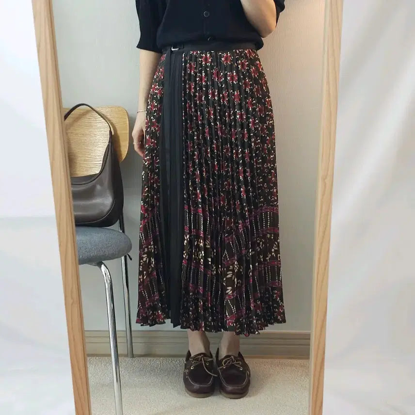 [SOLD OUT] (55)안나수이 여성 플리츠 롱 스커트 밴딩 W2642