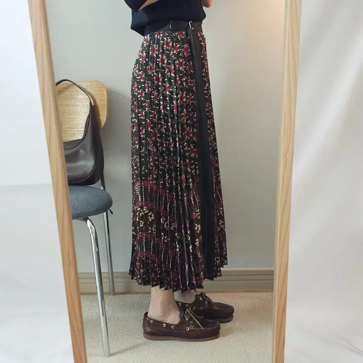 [SOLD OUT] (55)안나수이 여성 플리츠 롱 스커트 밴딩 W2642