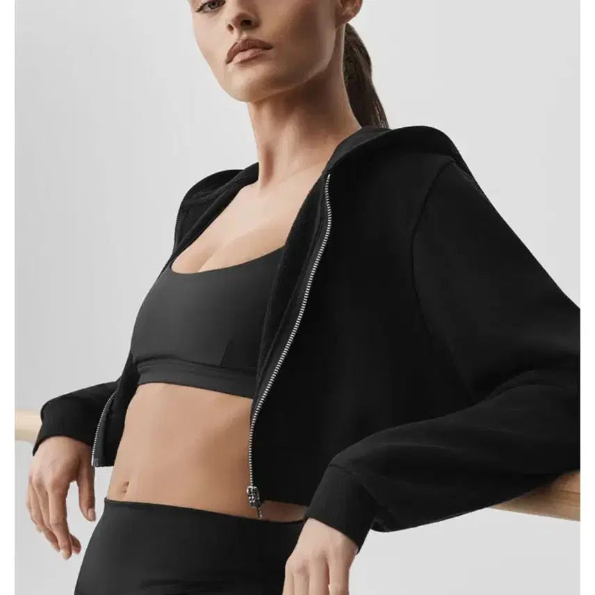 [SOLD OUT] 알로 Escape 크롭 후드집업 L