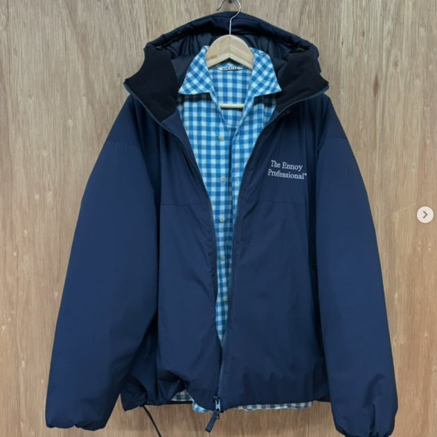 [BUNJANG] ENNOY 2026 Padded Hooded Jacket Navy XL / 엔노이 ENNOY 2026 패디드 후드 자켓 네이비 XL