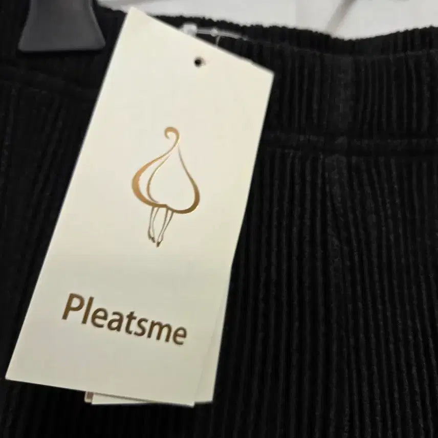 [BUNJANG] Pleats Me Black Ribbed Wide Pants / 플리츠미 검정색 골지 와이드 팬츠 새상품 FREE