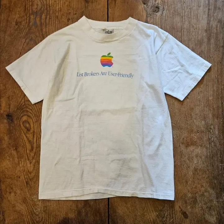 [BUNJANG] 1980s-1990s Vintage Apple Rainbow Logo T-shirt / 80s90s 빈티지 애플 티셔츠