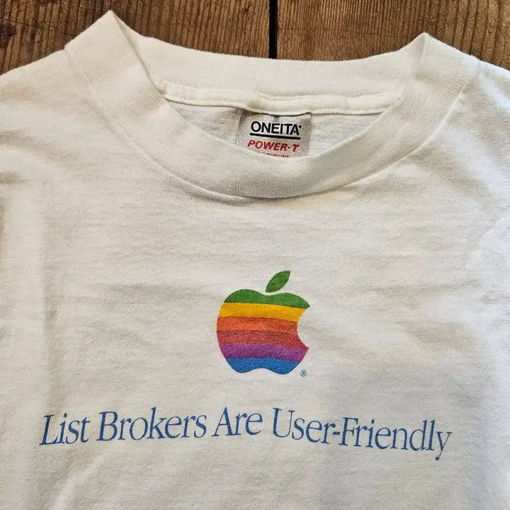 [BUNJANG] 1980s-1990s Vintage Apple Rainbow Logo T-shirt / 80s90s 빈티지 애플 티셔츠