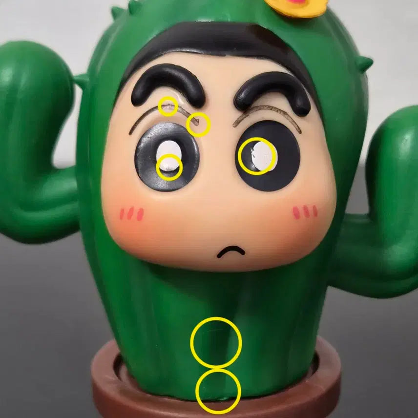 [BUNJANG] Crayon Shin-chan Cactus Cosplay Figure / 9cm 짱구 피규어 선인장 코스프레 짱구